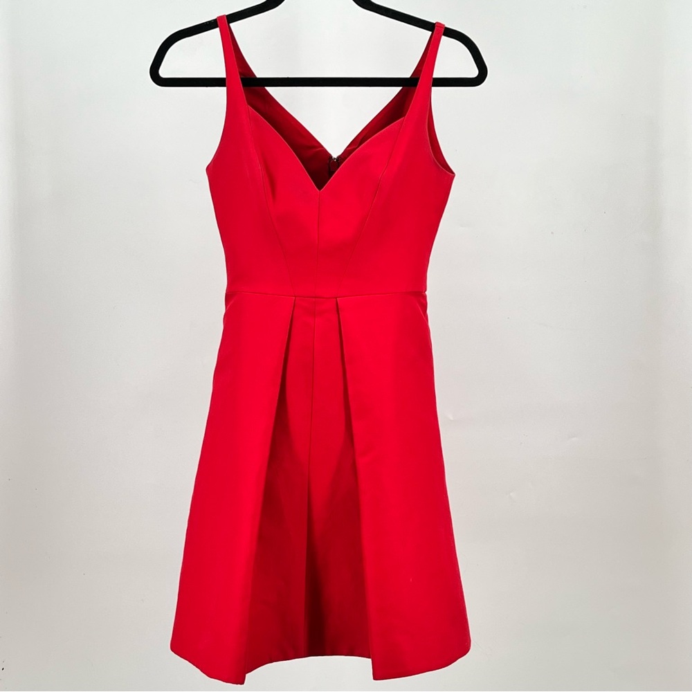Halston Heritage Vibrant Red Mini Dress